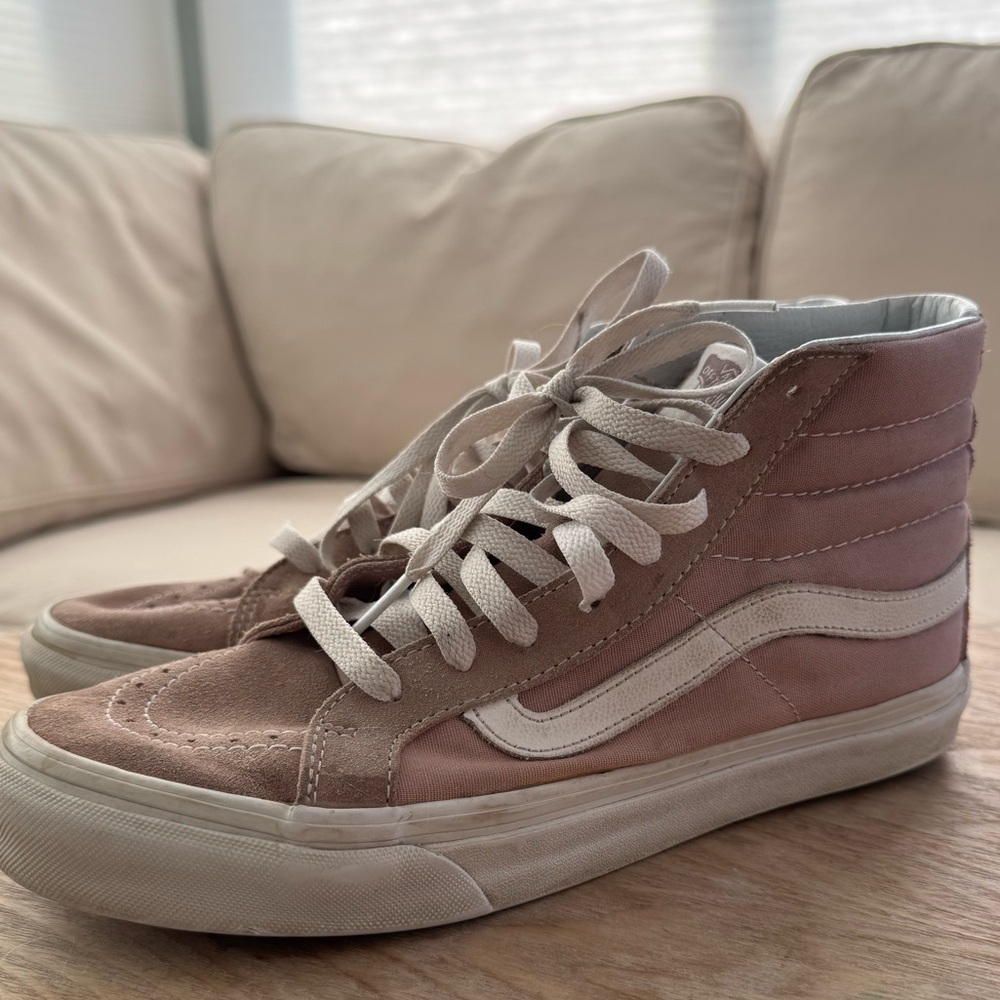 VANS Sk8-Hi, PigSkin Pink Skate Hightop Size Mens 7 - Picture 4 of 8